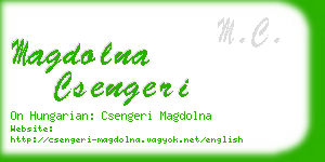 magdolna csengeri business card